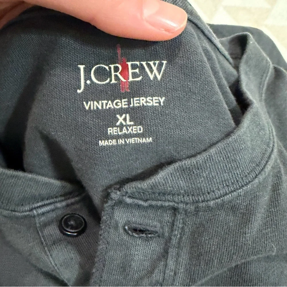 J  crew galvanized iron Vintage-wash cotton henley